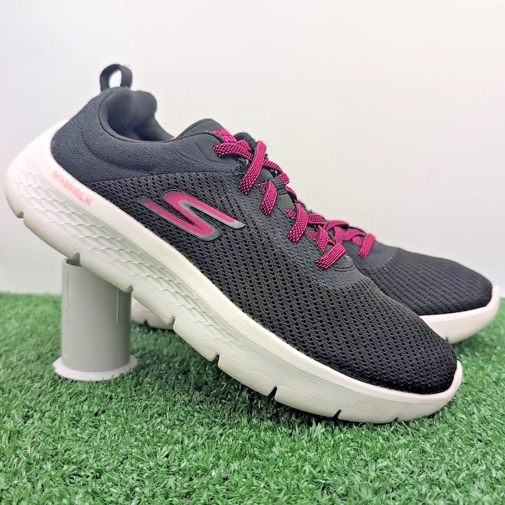 Skechers Black Go Walk Max Shoes Women's 9 M Pink Low Top Slip In  Sneakers